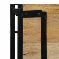 Testiera 100 cm in Legno Massello di Mango e Ferro 4017543