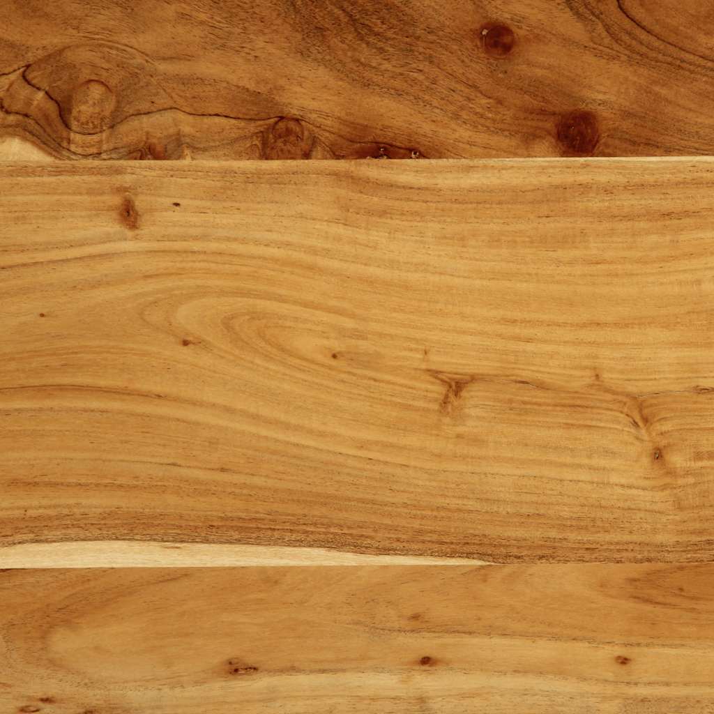 Testiera 100 cm in Legno Massello di Acacia e Ferro 4017545