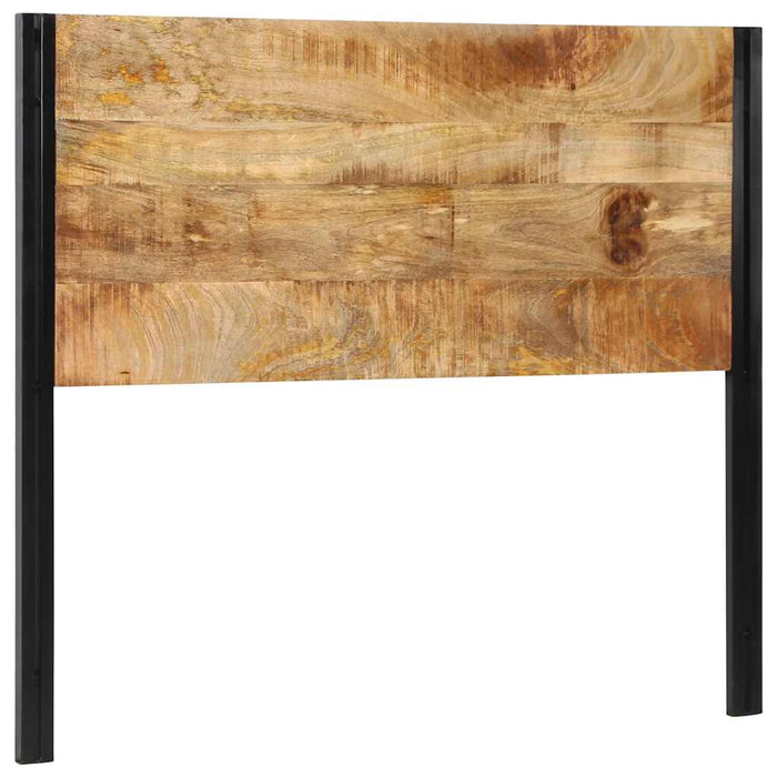Testiera-Testata-Testiera Decorativa 120 cm in Legno Massello di Mango e Ferro