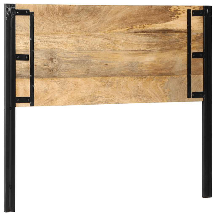 Testiera-Testata-Testiera Decorativa 120 cm in Legno Massello di Mango e Ferro