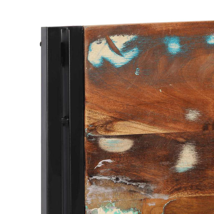 Testiera-Testata-Testiera Decorativa 120 cm in Legno Massello di Recupero e Ferro