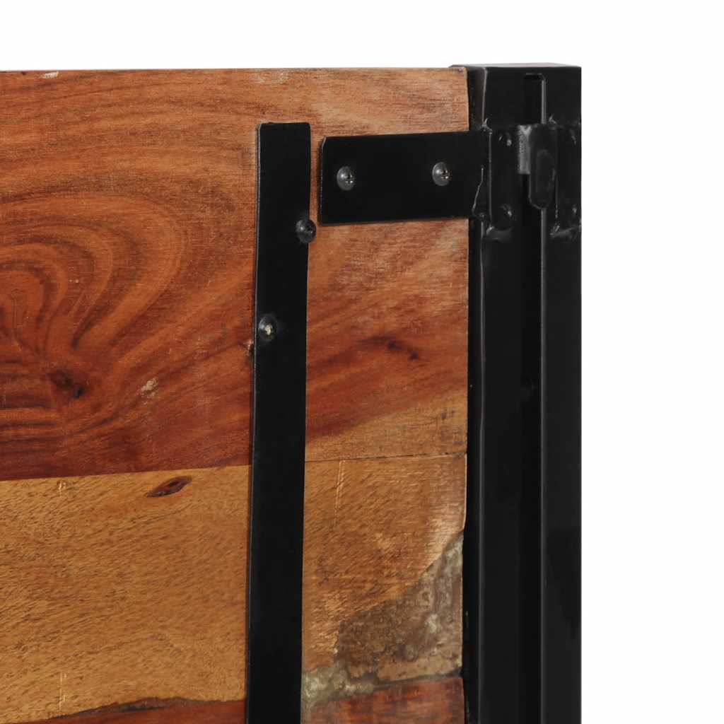 Testiera-Testata-Testiera Decorativa 120 cm in Legno Massello di Recupero e Ferro