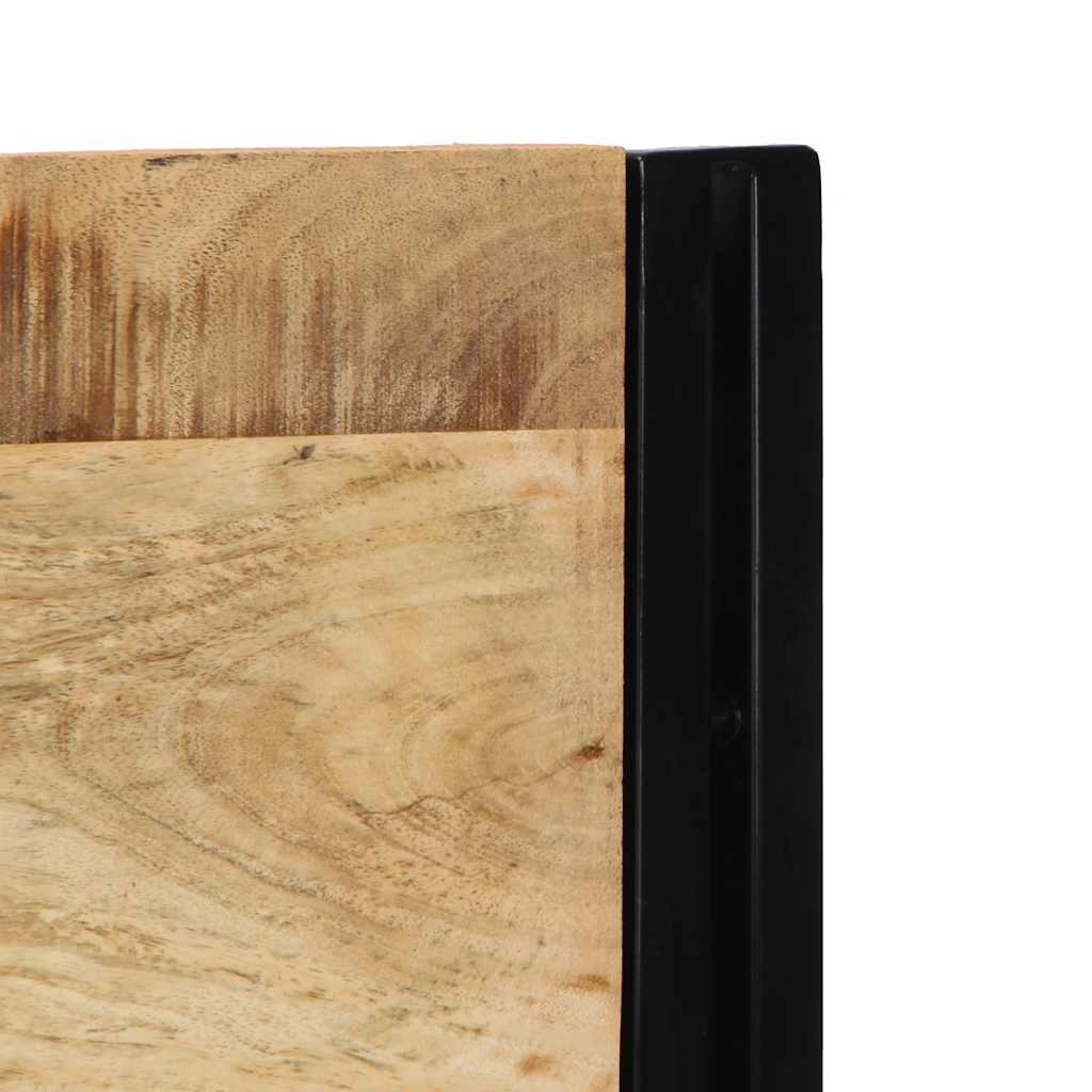 Testiera 140 cm in Legno Massello di Mango e Ferro 4017549