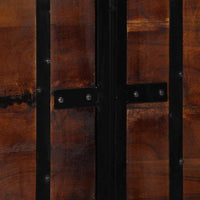 Testiera-Testata-Testiera Decorativa 140 cm in Legno Massello di Recupero e Ferro