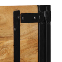 Testiera-Testata-Testiera Decorativa 140 cm in Legno Massello di Acacia e Ferro