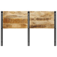 Testiera 160 cm in Legno Massello di Mango e Ferro 4017552