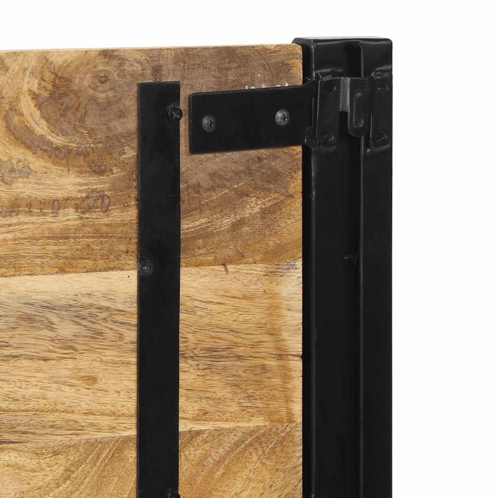 vidaXL Testiera 160 cm in Legno Massello di Mango e Ferro