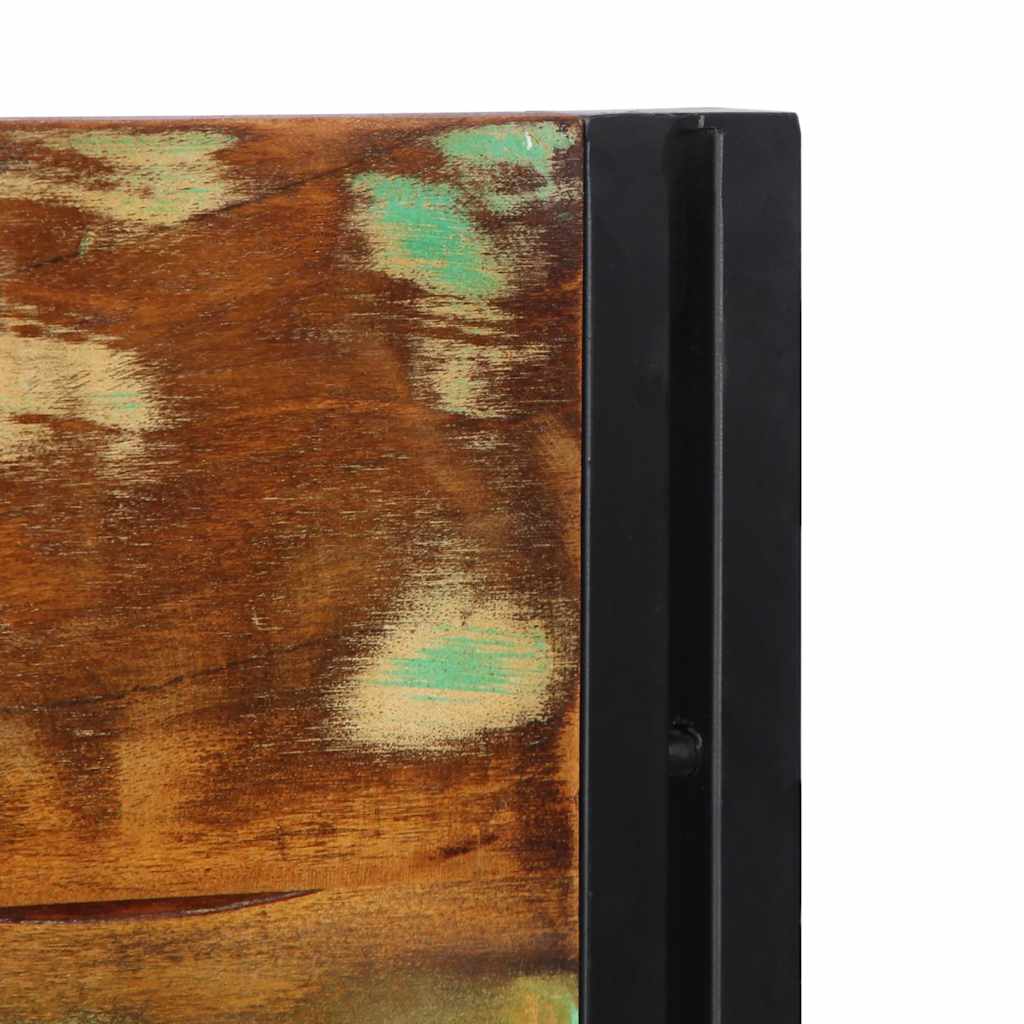 vidaXL Testiera 160 cm in Legno Massello di Recupero e Ferro