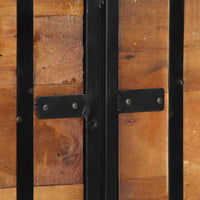 vidaXL Testiera 160 cm in Legno Massello di Recupero e Ferro