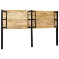 Testiera-Testata-Testiera Decorativa 180 cm in Legno Massello di Mango e Ferro