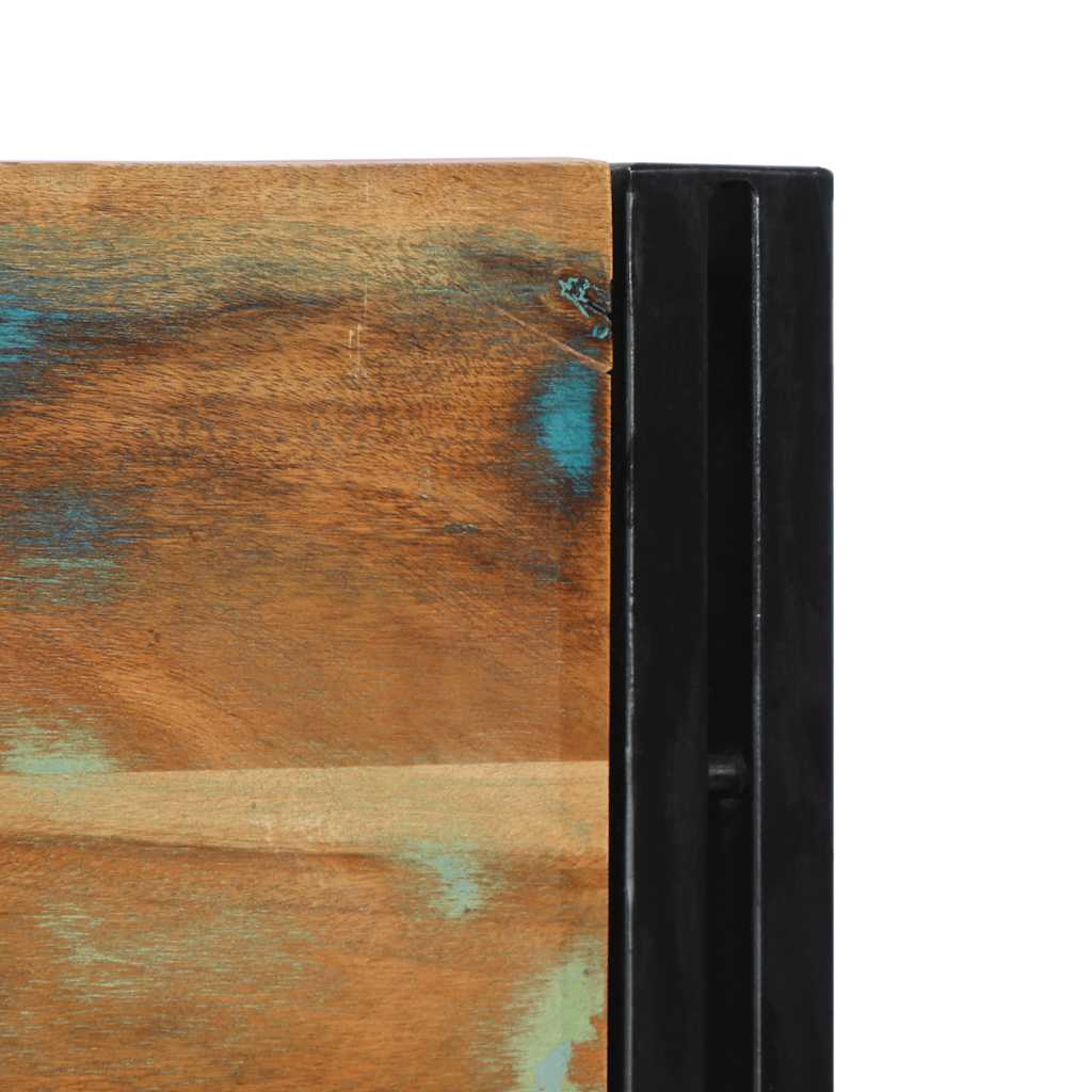 Testiera 180 cm in Legno Massello di Recupero e Ferro 4017556