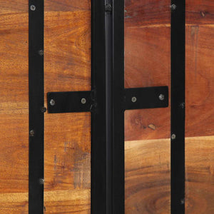 Testiera-Testata-Testiera Decorativa 180 cm in Legno Massello di Recupero e Ferro