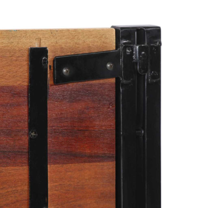 Testiera 180 cm in Legno Massello di Recupero e Ferro 4017556