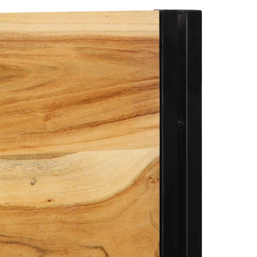 Testiera 180 cm in Legno Massello di Acacia e Ferro 4017557