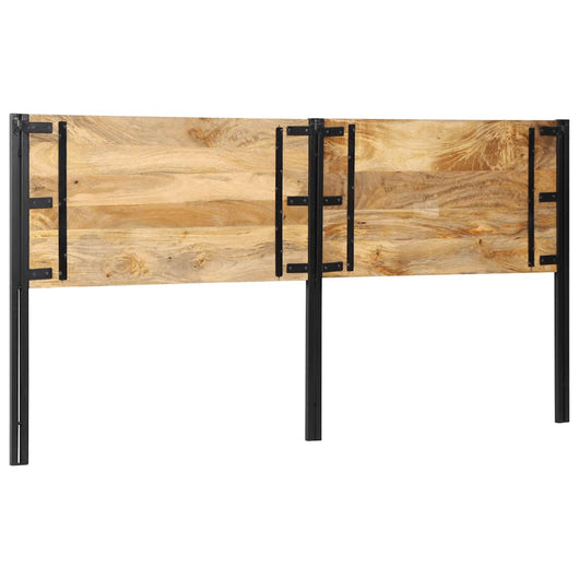 Testiera 200 cm in Legno Massello di Mango e Ferro 4017558