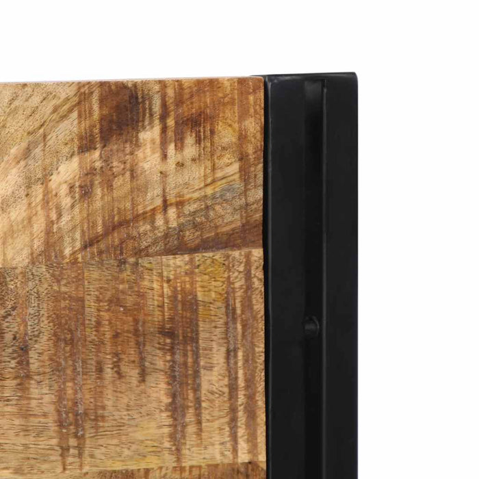 Testiera 200 cm in Legno Massello di Mango e Ferro 4017558