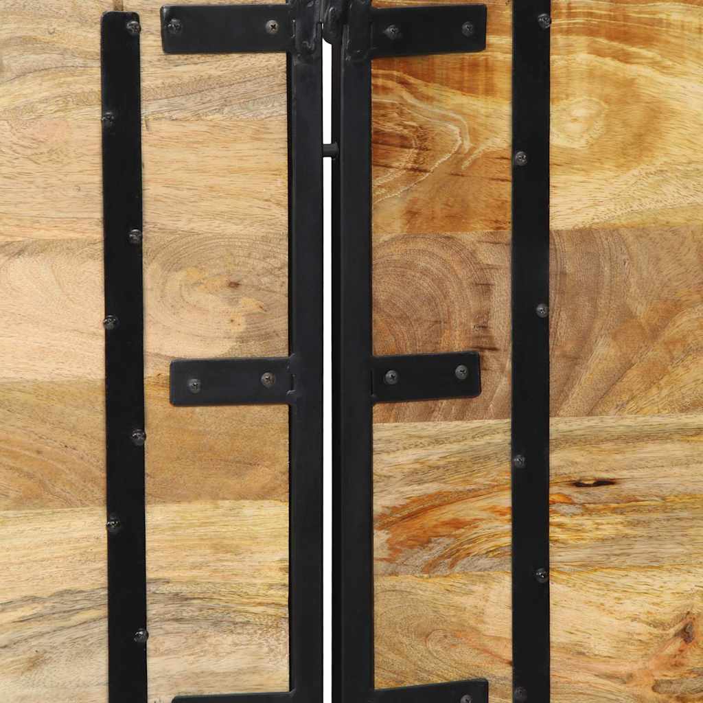 vidaXL Testiera 200 cm in Legno Massello di Mango e Ferro