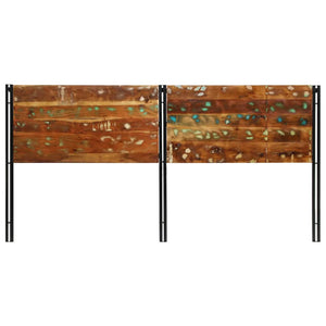 Testiera 200 cm in Legno Massello di Recupero e Ferro 4017559