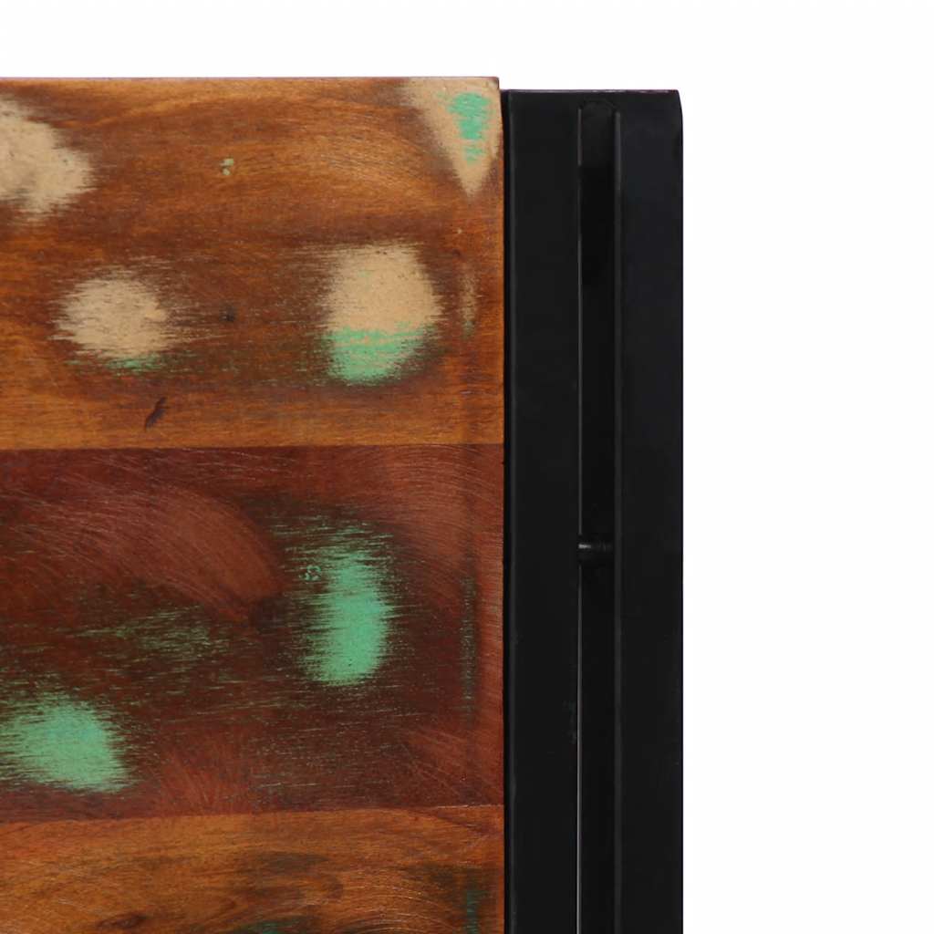 Testiera 200 cm in Legno Massello di Recupero e Ferro 4017559