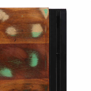 Testiera 200 cm in Legno Massello di Recupero e Ferro 4017559