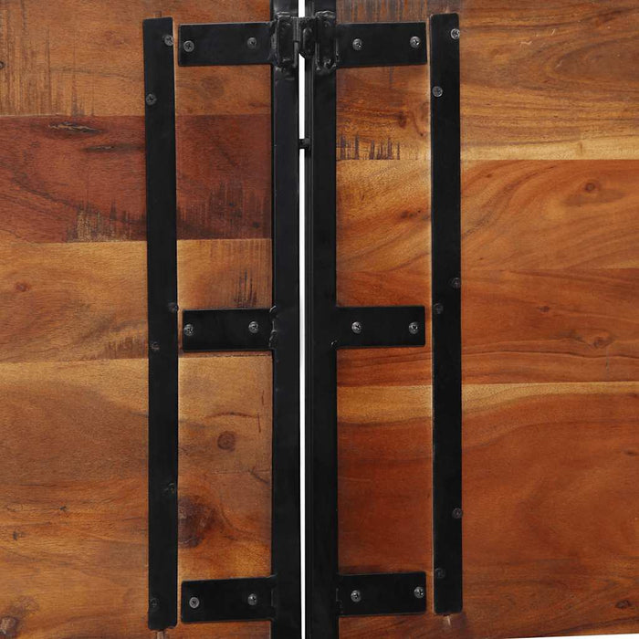 vidaXL Testiera 200 cm in Legno Massello di Recupero e Ferro