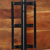 Testiera-Testata 200 cm in Legno Massello di Recupero e Ferro