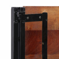 Testiera 200 cm in Legno Massello di Recupero e Ferro 4017559