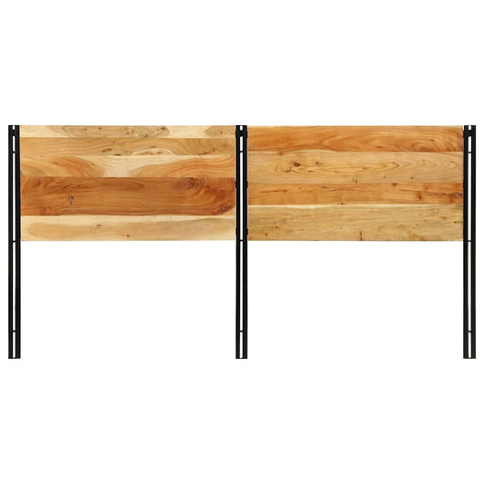 Testiera-Testata 200 cm in Legno Massello di Acacia e Ferro