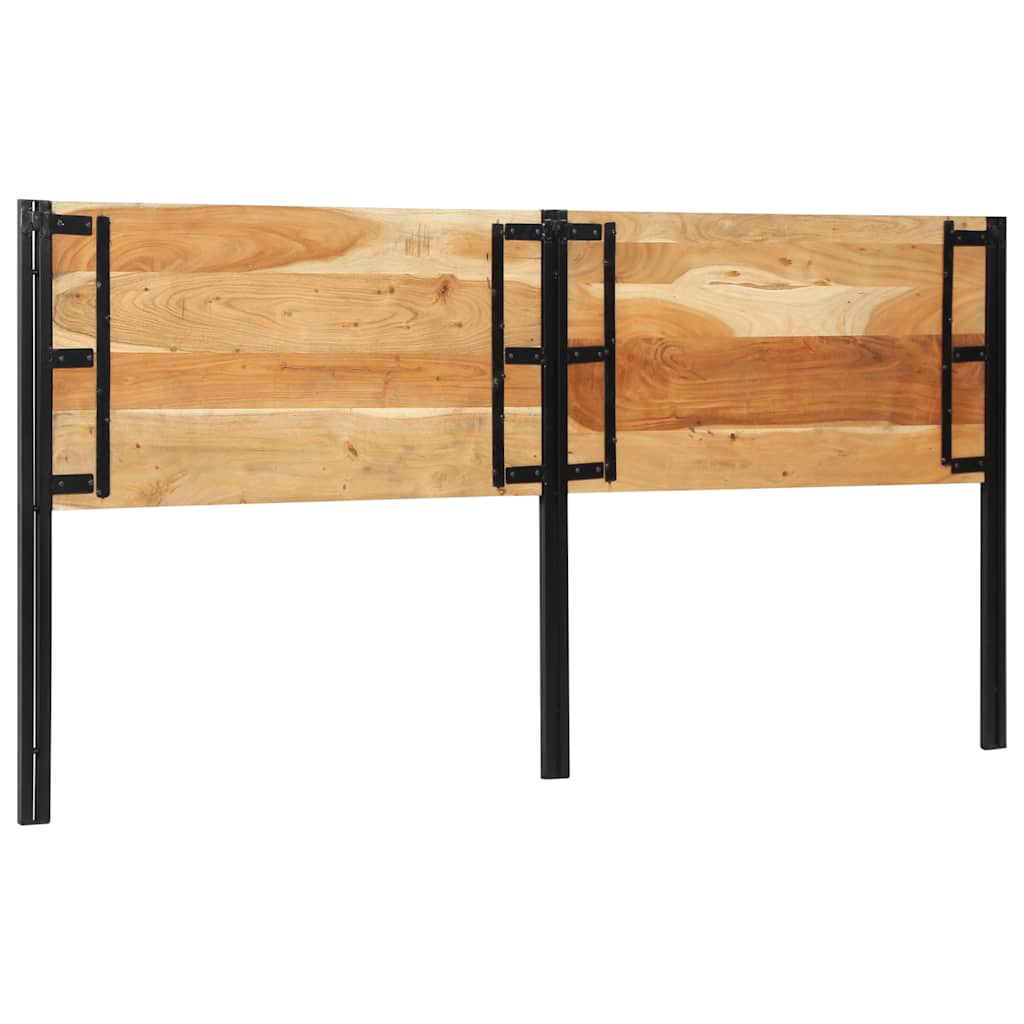 Testiera 200 cm in Legno Massello di Acacia e Ferro 4017560