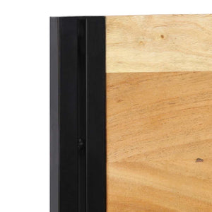 Testiera 200 cm in Legno Massello di Acacia e Ferro 4017560