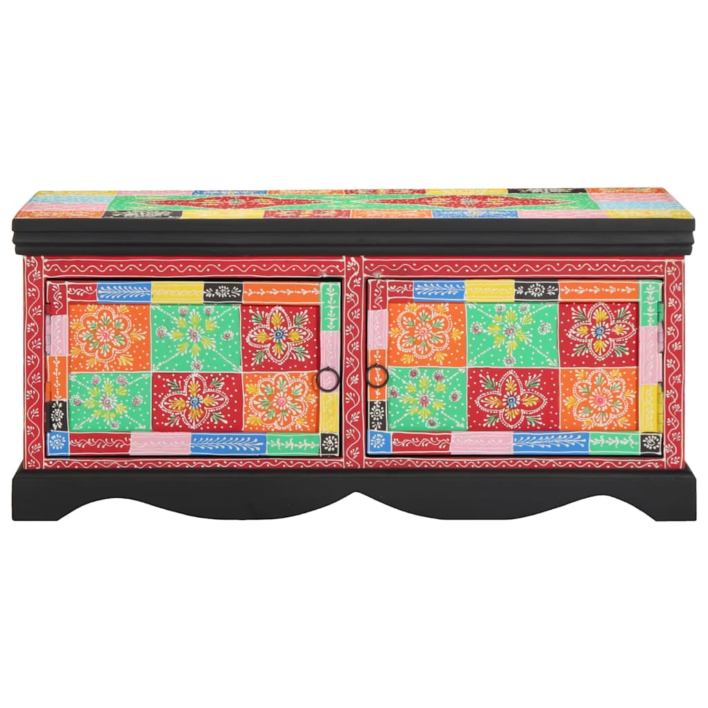 Tavolino da Salotto Multicolore 90x50x40cm Legno Massello Mango 4017561