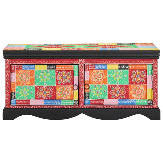 Tavolino da Salotto Multicolore 90x50x40cm Legno Massello Mango 4017561