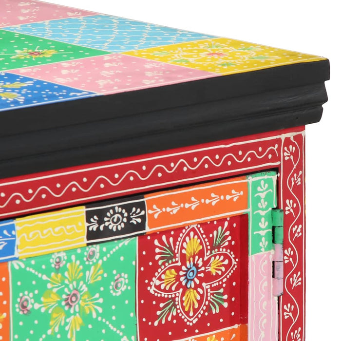 Tavolino da Salotto Multicolore 90x50x40cm Legno Massello Mango 4017561