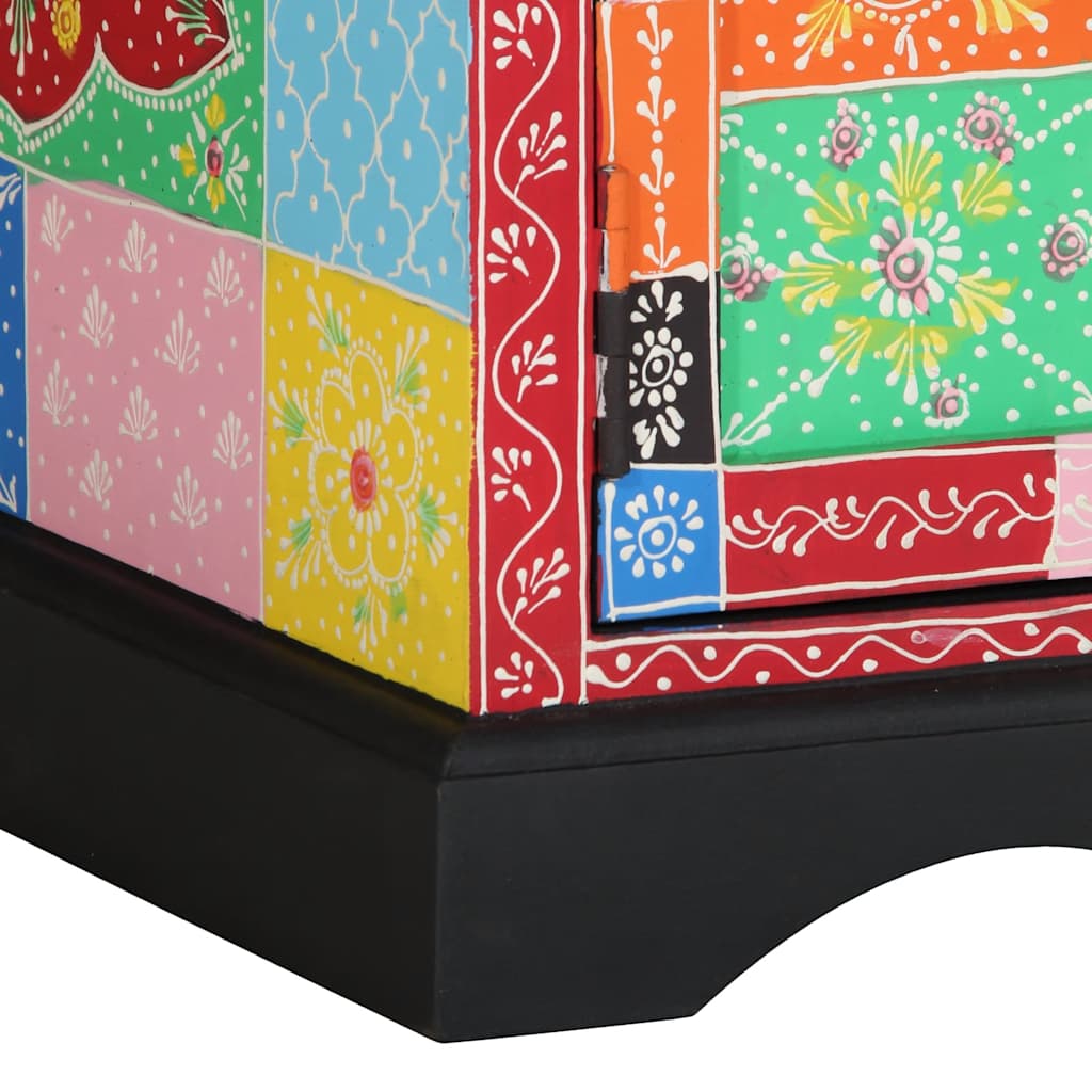 Tavolino da Salotto Multicolore 90x50x40cm Legno Massello Mango 4017561