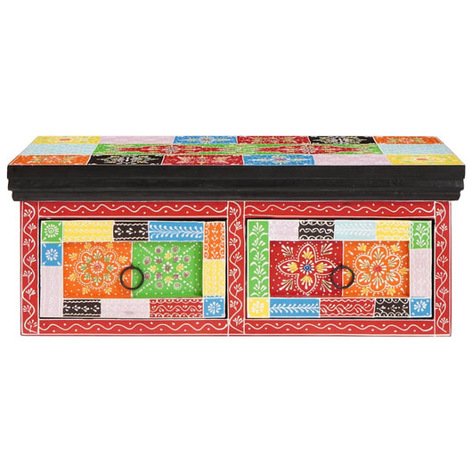 Armadio TV-Mobile per TV-Mobile Porta TV Multicolore 60 x 30 x 24 cm Legno massello di mango