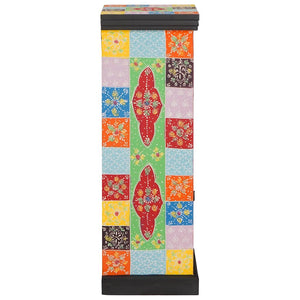 Comò Multicolore 30 x 30 x 90 cm Legno massello di mango