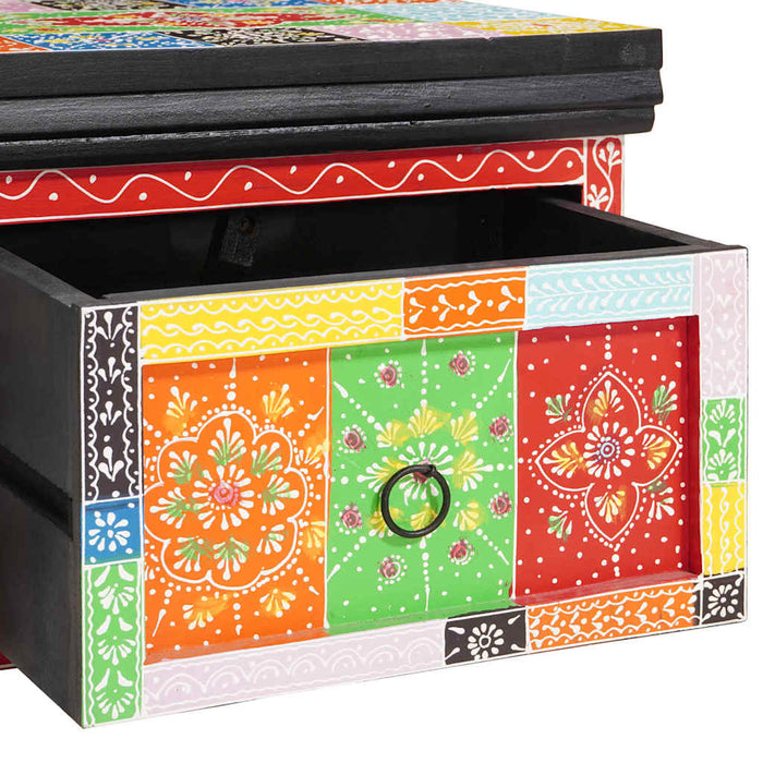 vidaXL Armadio da Notte con cassetto Multicolore 40 x 30 x 28 cm