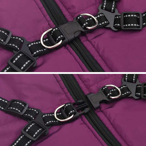 Cappotto Cani Imbracatura Impermeabile Riflettente Viola L52 4019644