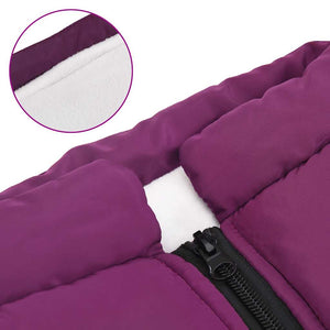 vidaXL Cappotto Cani Imbracatura Impermeabile Riflettente Viola L68