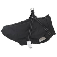 Cappotto Cani con Imbracatura Impermeabile Riflettente Nero L52 4019647