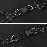 vidaXL Cappotto Cani con Imbracatura Impermeabile Riflettente Nero L52