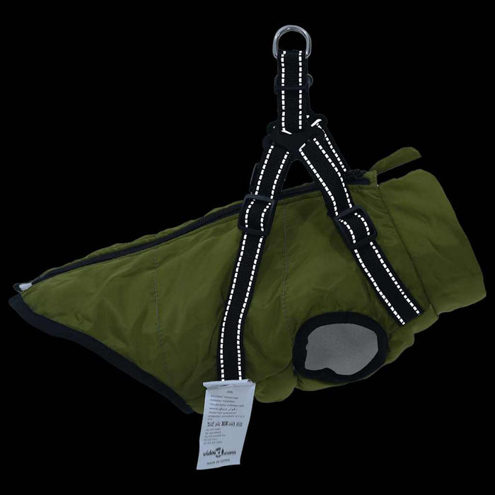 Cappotto Cani Imbracatura Impermeabile Riflettente Verde L28 4019893