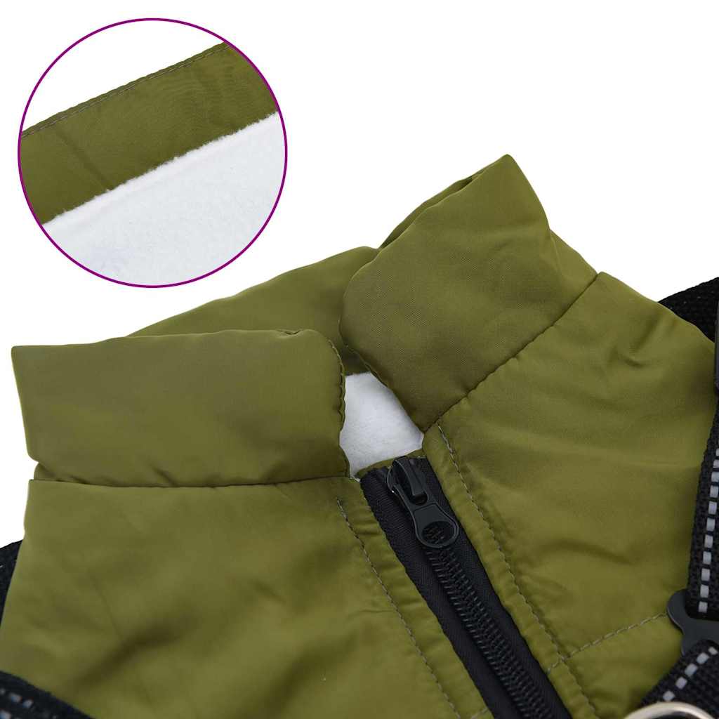 Cappotto Cani Imbracatura Impermeabile Riflettente Verde L40 4019896