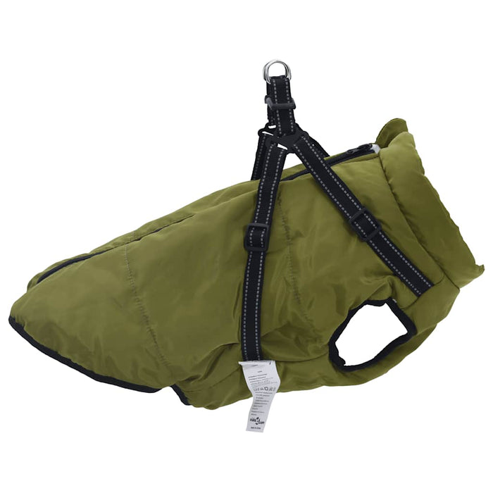 Cappotto Cani Imbracatura Impermeabile Riflettente Verde L44