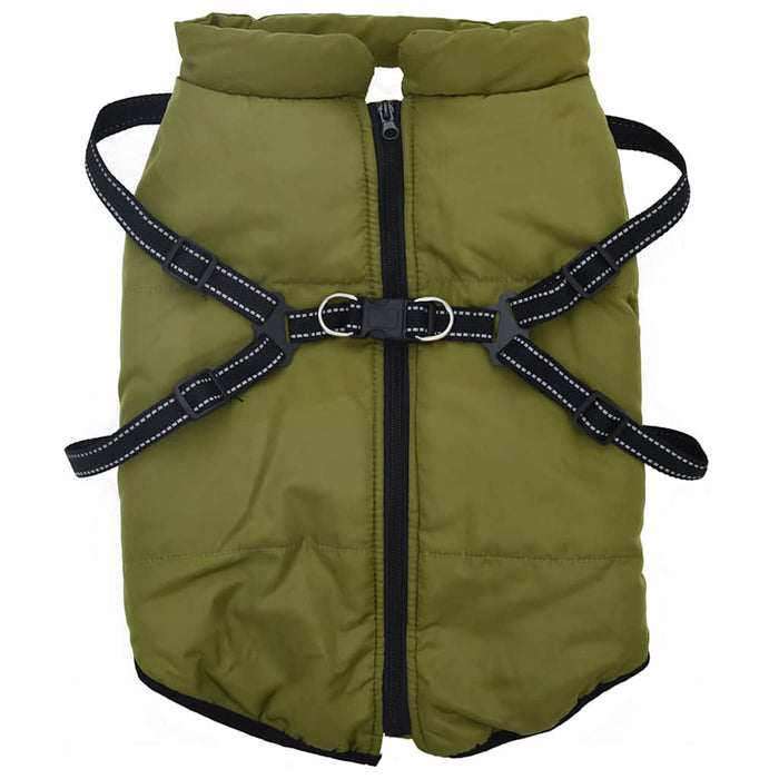 Cappotto Cani Imbracatura Impermeabile Riflettente Verde L52 4019899