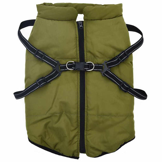 Cappotto Cani Imbracatura Impermeabile Riflettente Verde L68 4019900