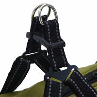 vidaXL Cappotto Cani Imbracatura Impermeabile Riflettente Verde L68