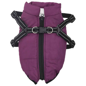 Cappotto Cani Imbracatura Impermeabile Riflettente Viola L24 4019901