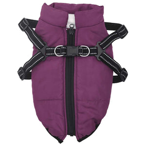Cappotto Cani Imbracatura Impermeabile Riflettente Viola L28 4019902