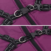 Cappotto Cani Imbracatura Impermeabile Riflettente Viola L44